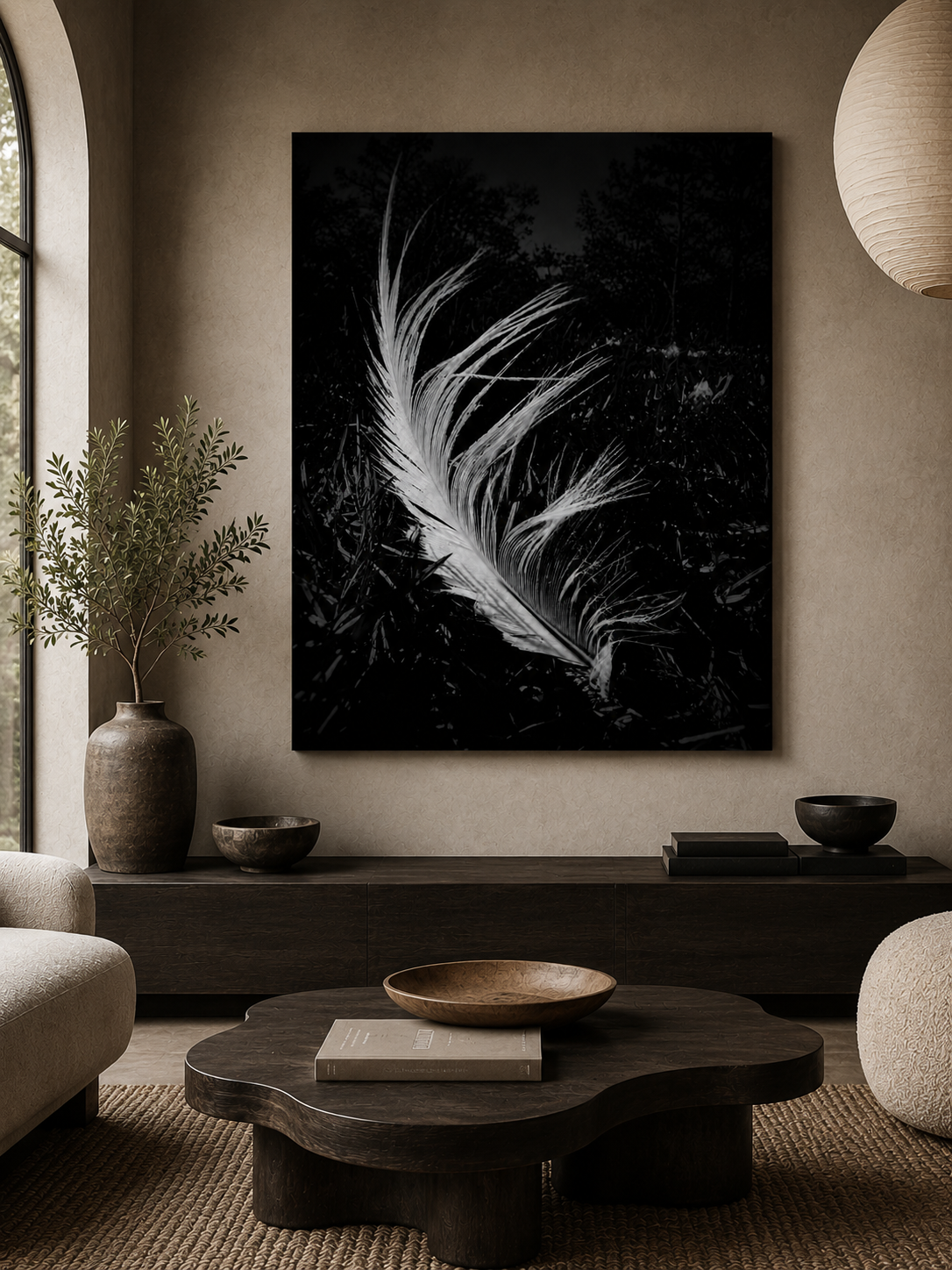 Statement Piece ASCEND- Moody Neutral Wall Art Statement Piece