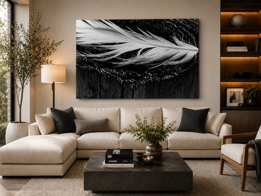 Statement Piece REST — Neutral Monochrome Wall Art Statement Piece 30x40