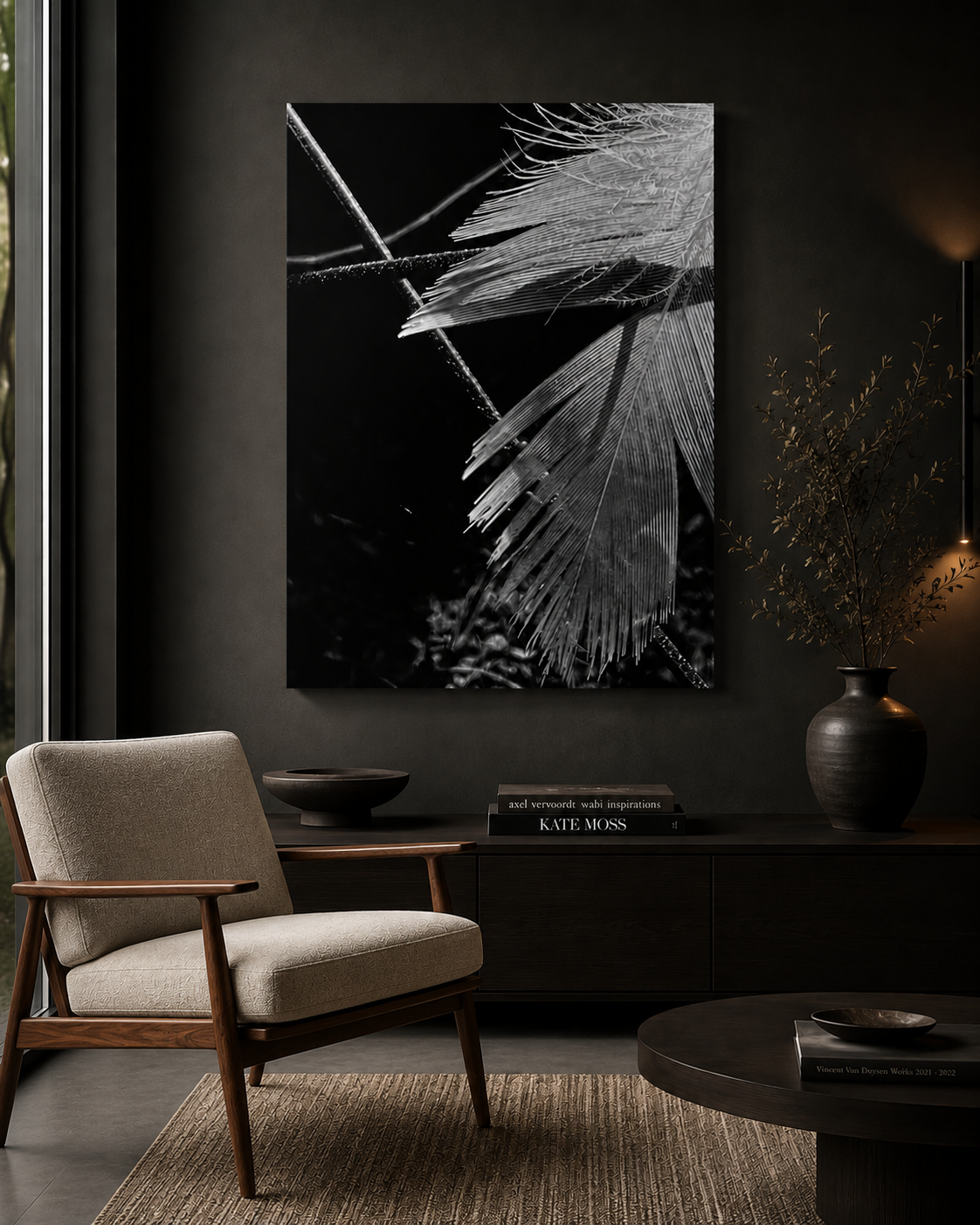 LUCID – Moody Minimalist Feather Wall Art